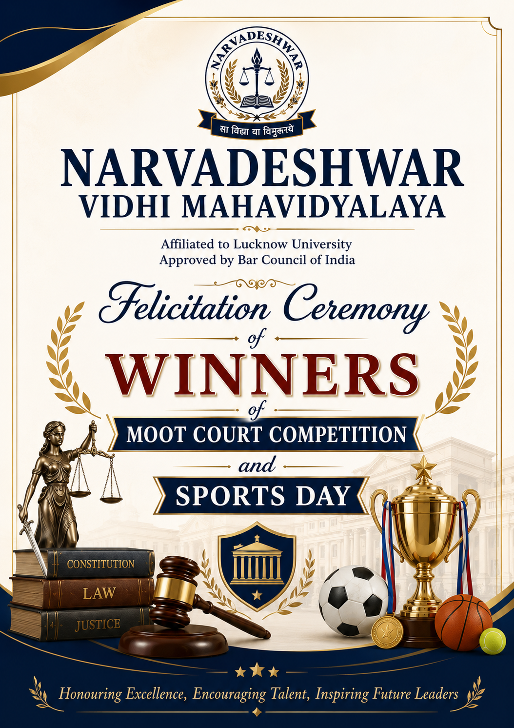 Felicitation Ceremony of Winners of Moot Court Competition and Sports Day