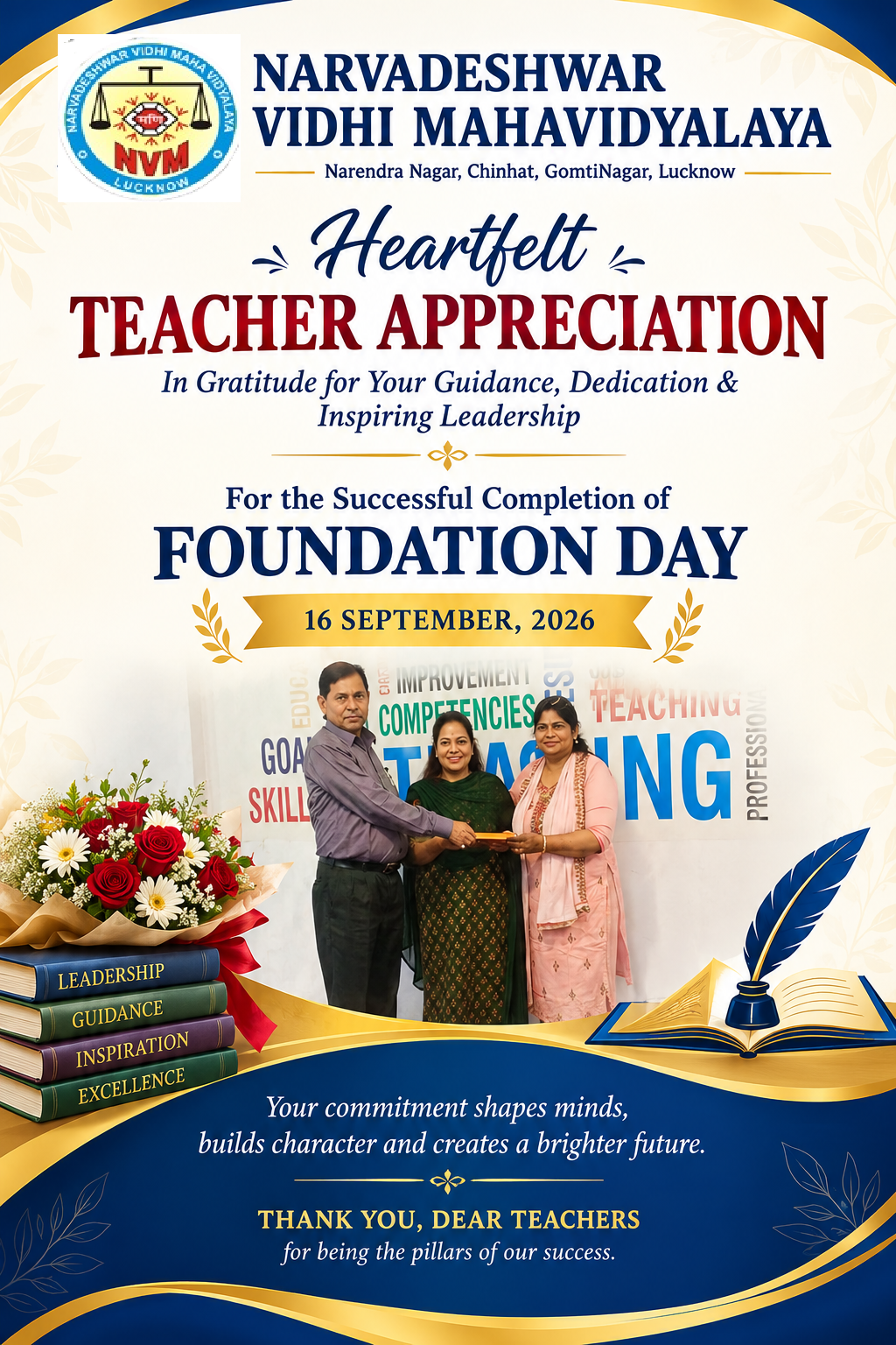 Appreciation for a successful Foundation Day 